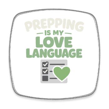 Family Provision Emergency Planner Prepper - Square fridge magnet - white - Front