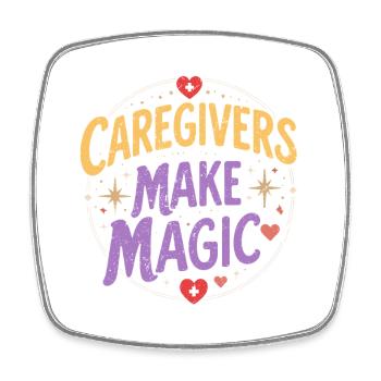 Pflegerin Pfleger Altenpflege Caregivers Magic - Square fridge magnet - white - Front