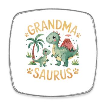 Grandma Saurus Dino Granny Dinosaur Motif for - Square fridge magnet - white - Front