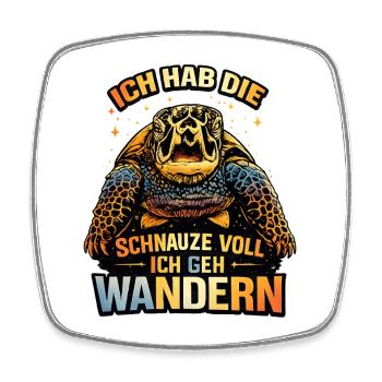 Ich hab die Schnauze voll Schildkröten Wandern - Viereckiger Kühlschrankmagnet - Weiß - Vorne