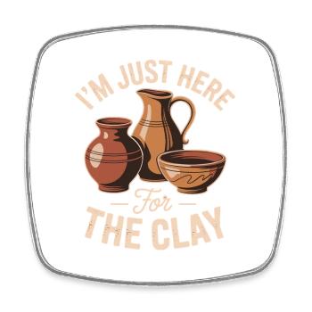 Pottery Lover Keramik Töpfern Humor - Square fridge magnet - white - Front