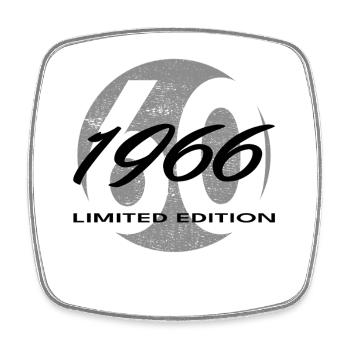 60. Geburtstag 1966 Geschenk für Männer und Frauen - Viereckiger Kühlschrankmagnet - Weiß - Vorne