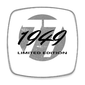 77th Birthday 1949 Gift for Men and Women - Square fridge magnet - white - Front