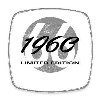 66e anniversaire 1960 cadeau pour hommes et femmes - Magnet carré - blanc - Devant