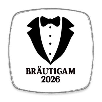 Bräutigam 2026 Hochzeit Hochzeitsoutfit Verlobung - Viereckiger Kühlschrankmagnet - Weiß - Vorne