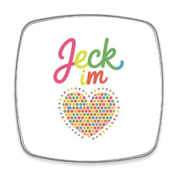 Costume de confettis du Carnaval de Jeck in the Heart - Magnet carré - blanc - Devant