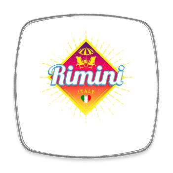 Rimini Emilia-Romagna Italy Vintage Souvenir - Square fridge magnet - white - Front