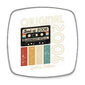 Original 2006 Vintage Vintage Birthday Retro - Square fridge magnet - white - Front