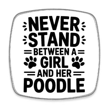 Poodle Sayings Dogs Funny Poodle Gift - Square fridge magnet - white - Front