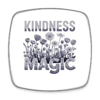  Kindness Magic Blumenwiese Freundlichkeit - Viereckiger Kühlschrankmagnet - Weiß - Vorne