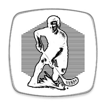 Coole Floorball Inspiration - Viereckiger Kühlschrankmagnet - Weiß - Vorne