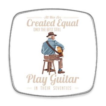 Gitarrist Spruch – Nur die Besten spielen Gitarre - Viereckiger Kühlschrankmagnet - Weiß - Vorne