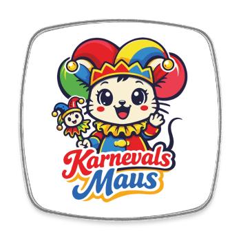 Karnevals Maus | Kawaii Kostüm Verkleidung - Viereckiger Kühlschrankmagnet - Weiß - Vorne