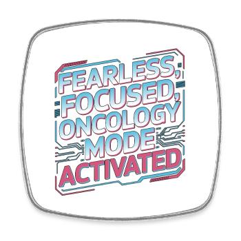 Oncology Nurse Fearless Focused Nurse Practitioner - Viereckiger Kühlschrankmagnet - Weiß - Vorne