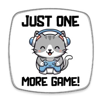 Just one more Game cute kitten Gamer Cat Gaming - Viereckiger Kühlschrankmagnet - Weiß - Vorne