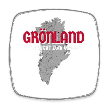 Greenland Not for Sale - Square fridge magnet - white - Front