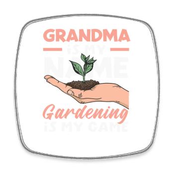 Grand-mère Nom Jardinage Mon amoureux des plantes de gibier - Magnet carré - blanc - Devant