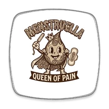Menstruella Queen of Pain – Vintage 30s Cartoon - Viereckiger Kühlschrankmagnet - Weiß - Vorne
