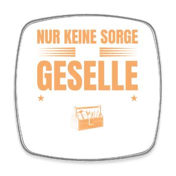 Geselle regelt das - Ausbildung bestanden - Viereckiger Kühlschrankmagnet - Weiß - Vorne