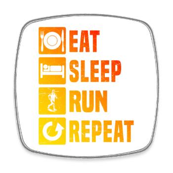Motif de course frais pour les courses - Magnet carré - blanc - Devant
