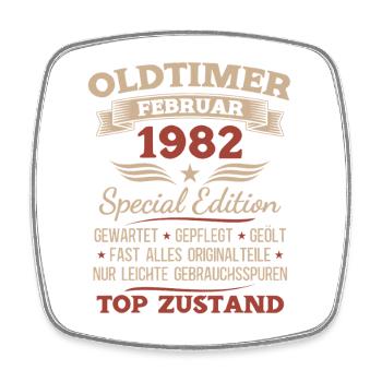 44e anniversaire Homme Vintage 1982 - Magnet carré - blanc - Devant