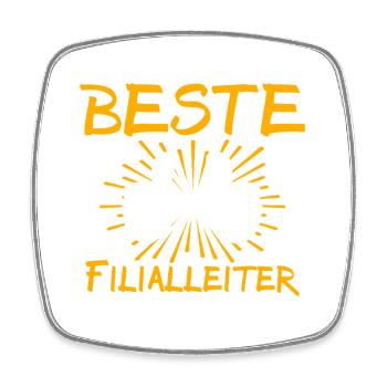 Idée cadeau gérant de magasin - Magnet carré - blanc - Devant