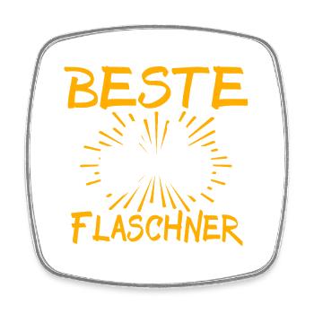 Flaschner Gift Idea - Square fridge magnet - white - Front