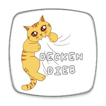 Favorite Blanket Thief Official Sleep Shirt - Square fridge magnet - white - Front