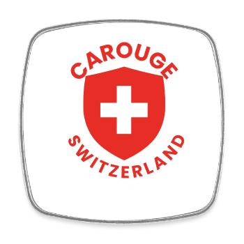 Carouge Switzerland Shield Design - Square fridge magnet - white - Front