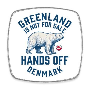 Le Groenland n’est pas à vendre Design des ours polaires - Magnet carré - blanc - Devant