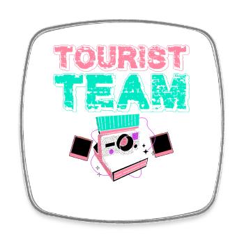 Reisende Weltreisende Kamera Tourist Team - Viereckiger Kühlschrankmagnet - Weiß - Vorne