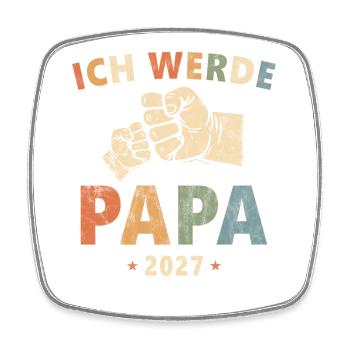 Je serai papa en 2027 - Magnet carré - blanc - Devant