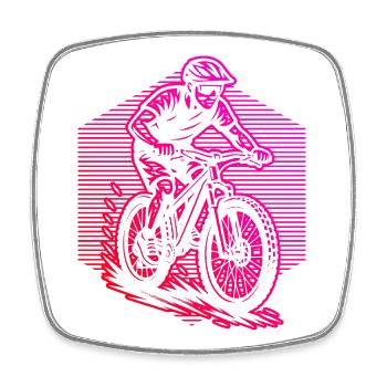 Mountainbike Liebe zum Anziehen - Viereckiger Kühlschrankmagnet - Weiß - Vorne