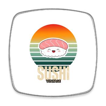 Sushi Vintage Sunset - Square fridge magnet - white - Front