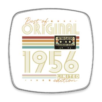 Original 1956 Vintage Vintage Anniversaire Rétro - Magnet carré - blanc - Devant