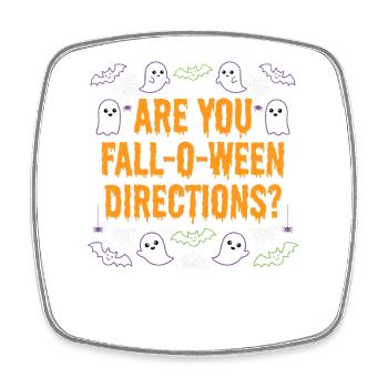 Are you an Autumn O-Ween Instruction Teacher? Hallow - Square fridge magnet - white - Front