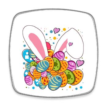 Oster Kawaii-Ästhetik  - Viereckiger Kühlschrankmagnet - Weiß - Vorne