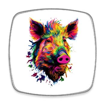 Wildschwein Schwarzwild Wildschweine Schwein Jäger - Viereckiger Kühlschrankmagnet - Weiß - Vorne
