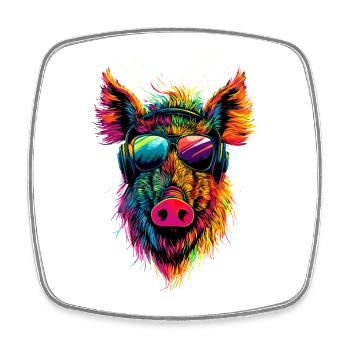 Wild boar Wild boar Wild boar Pig Hunter - Square fridge magnet - white - Front