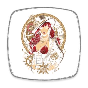 Femmes Steampunk Magnifiques Steampunk - Magnet carré - blanc - Devant
