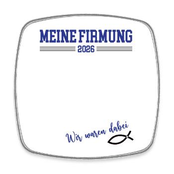 Meine Firmung 2026 Gästebuch Outfit Kirche Taufe - Viereckiger Kühlschrankmagnet - Weiß - Vorne