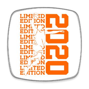 LIMITED EDITION 2020 BASKETBALL 6. GEBURTSTAG - Viereckiger Kühlschrankmagnet - Weiß - Vorne