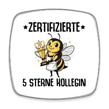 Beste Arbeitskollegin 5 Sterne Kollegin Geschenk - Viereckiger Kühlschrankmagnet - Weiß - Vorne