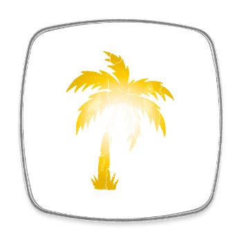 Palm Tree Symbol Vintage - Square fridge magnet - white - Front