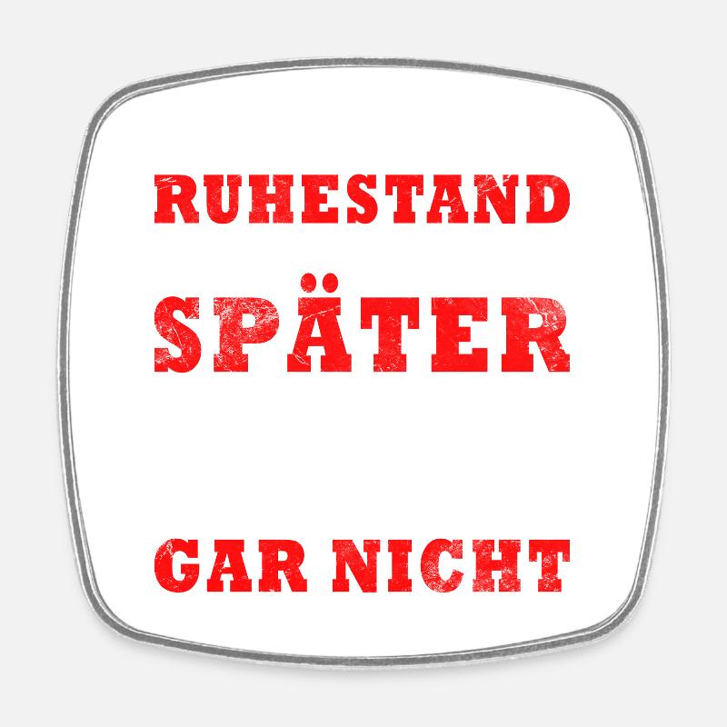Ruhestand Geschenk - Viereckiger Kühlschrankmagnet - Weiß