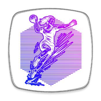 Handball Liebe zum Anziehen fuer Frauen - Viereckiger Kühlschrankmagnet - Weiß - Vorne