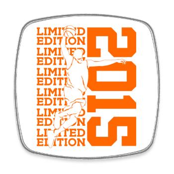 ÉDITION LIMITÉE 2015 BASKETBALL 11E ANNIVERSAIRE - Magnet carré - blanc - Devant