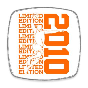 LIMITED EDITION 2010 BASKETBALL 16. GEBURTSTAG - Viereckiger Kühlschrankmagnet - Weiß - Vorne