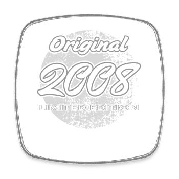 18th Birthday 2008 Boys and Girls Gift - Square fridge magnet - white - Front