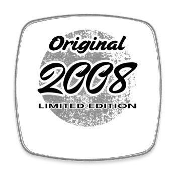 18th Birthday 2008 Boys and Girls Gift - Square fridge magnet - white - Front